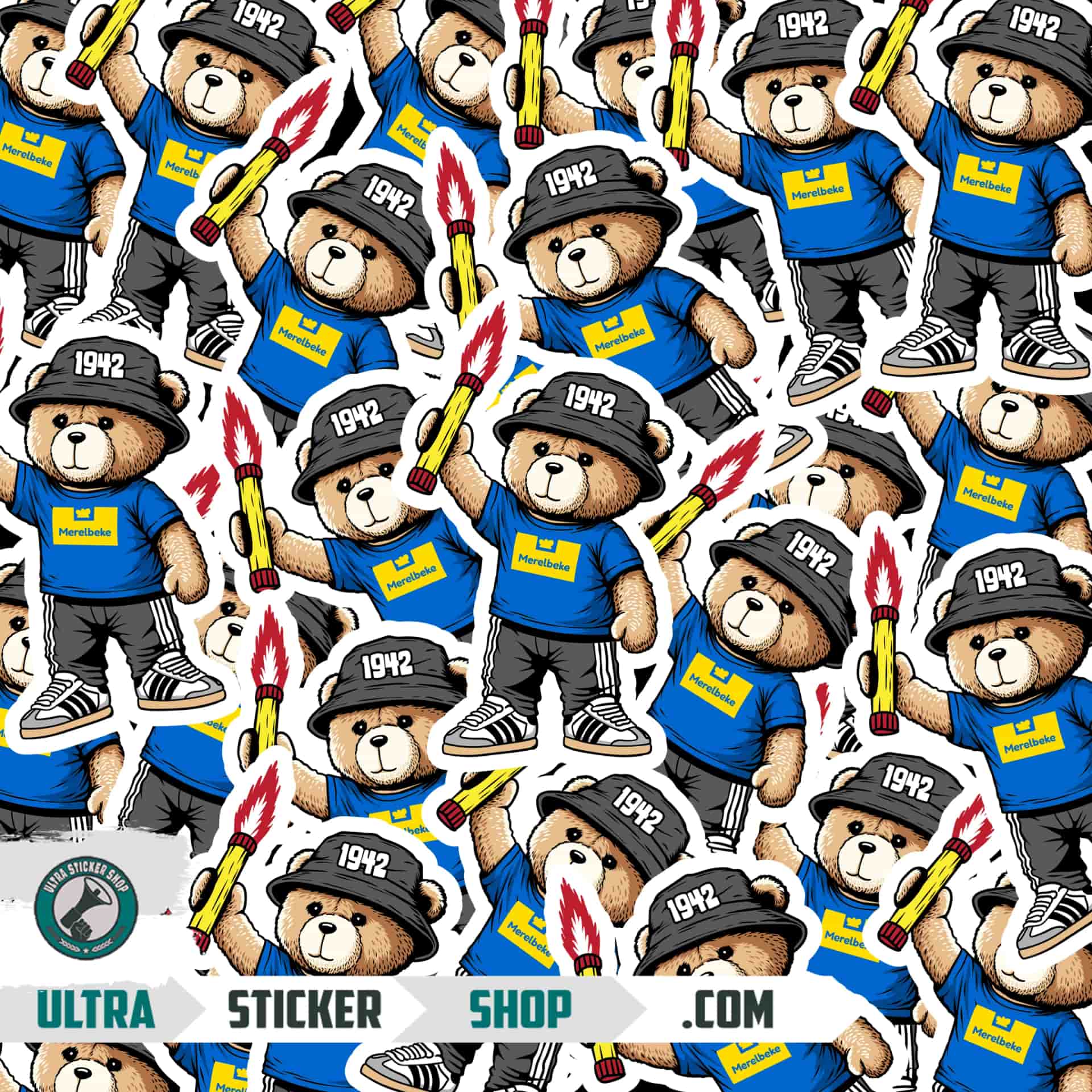 Merelbeke 1942 bear Stickers