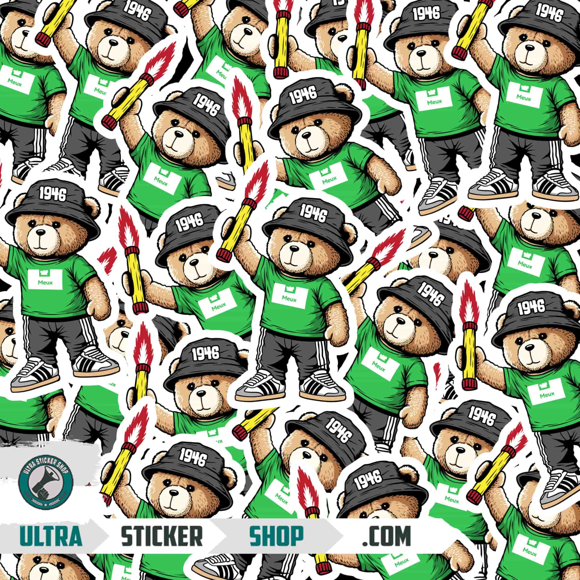 Meux 1946 bear Stickers