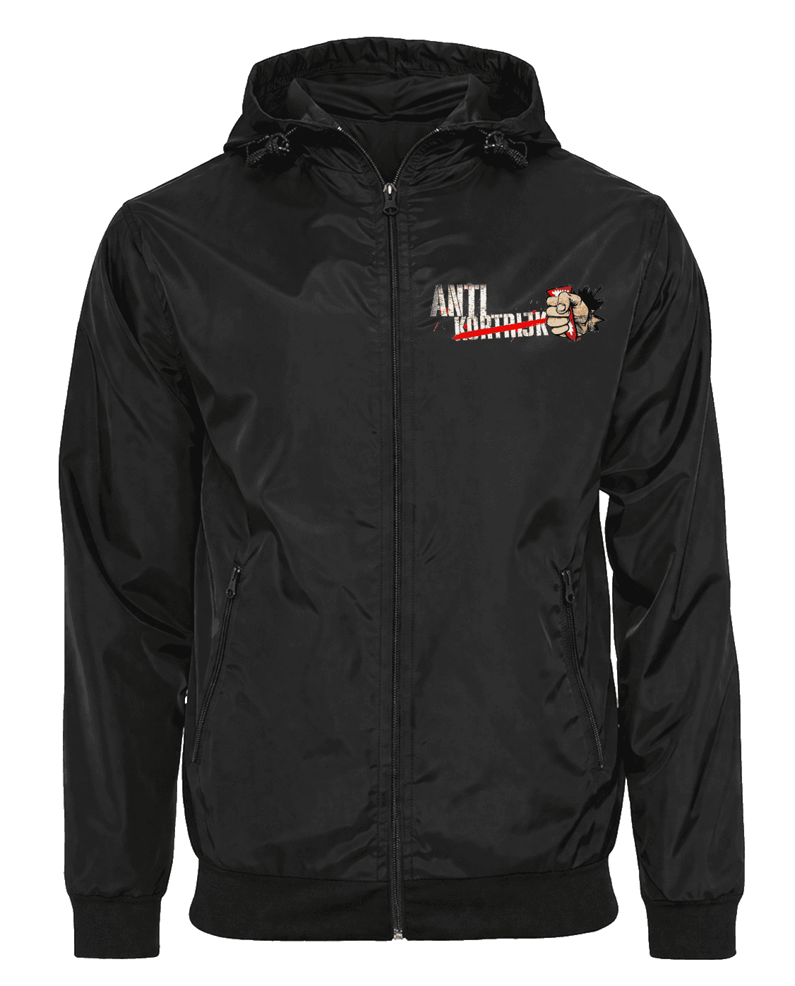 Anti Kortrijk Veste avec cagoule amovible