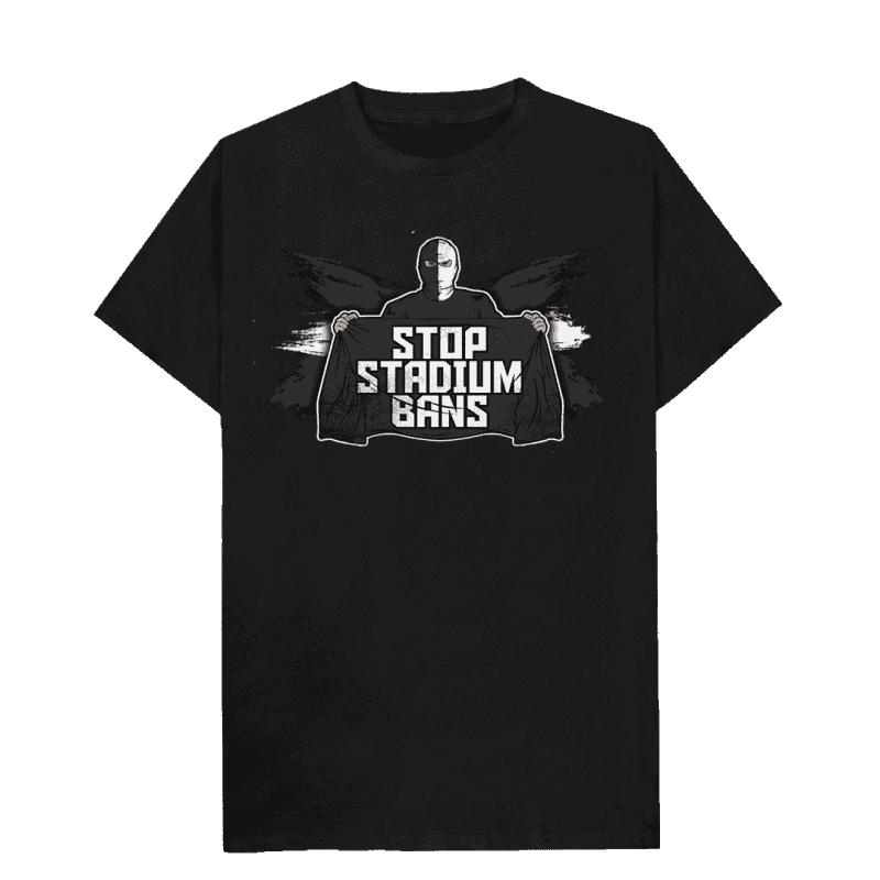 Stop stadium bans T-shirt