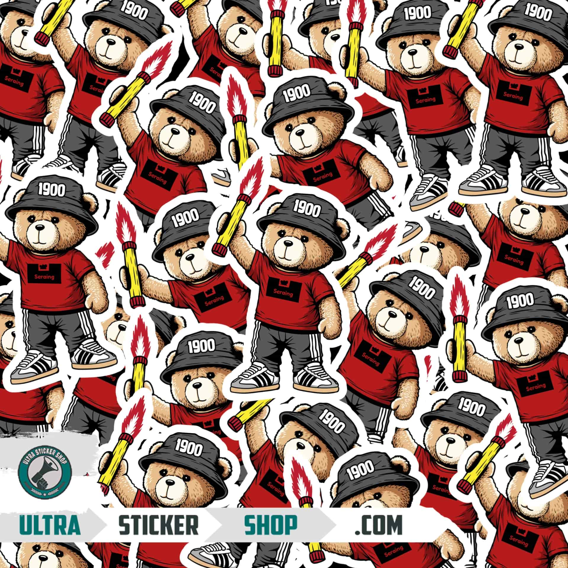 Seraing 1922 bear Stickers