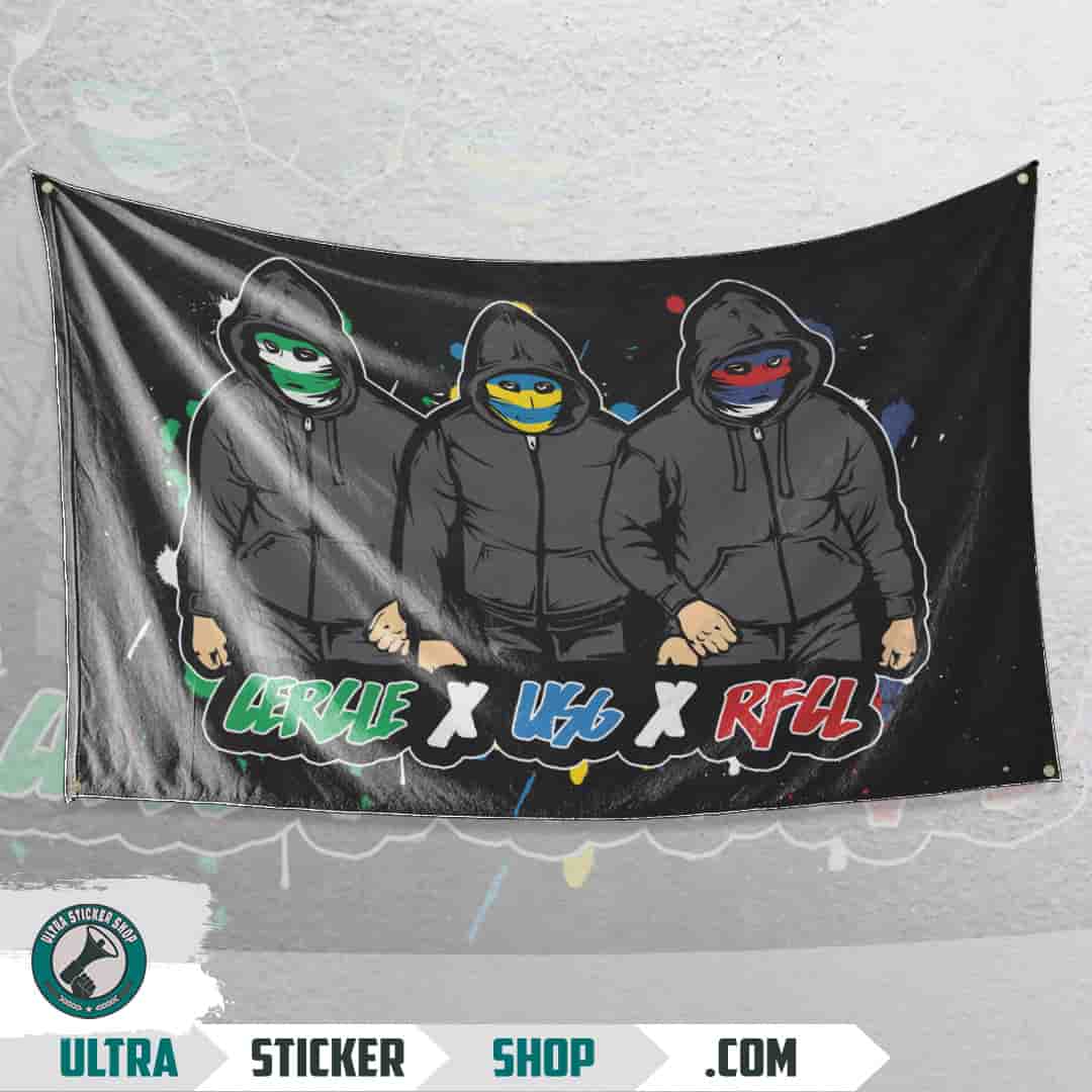 Cercle X USG X RFCL Drapeau