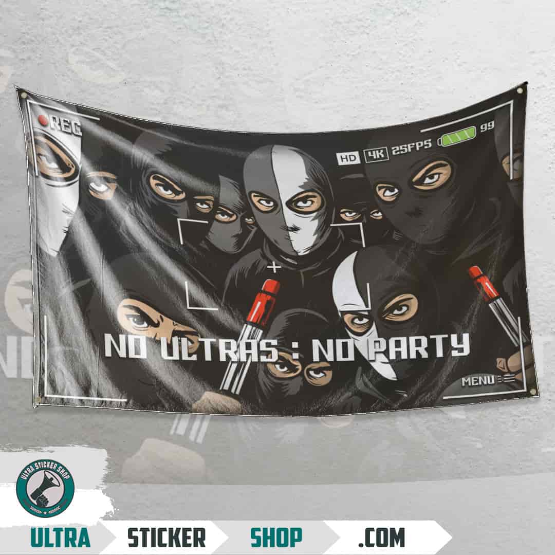 No ultras : No party Vlag