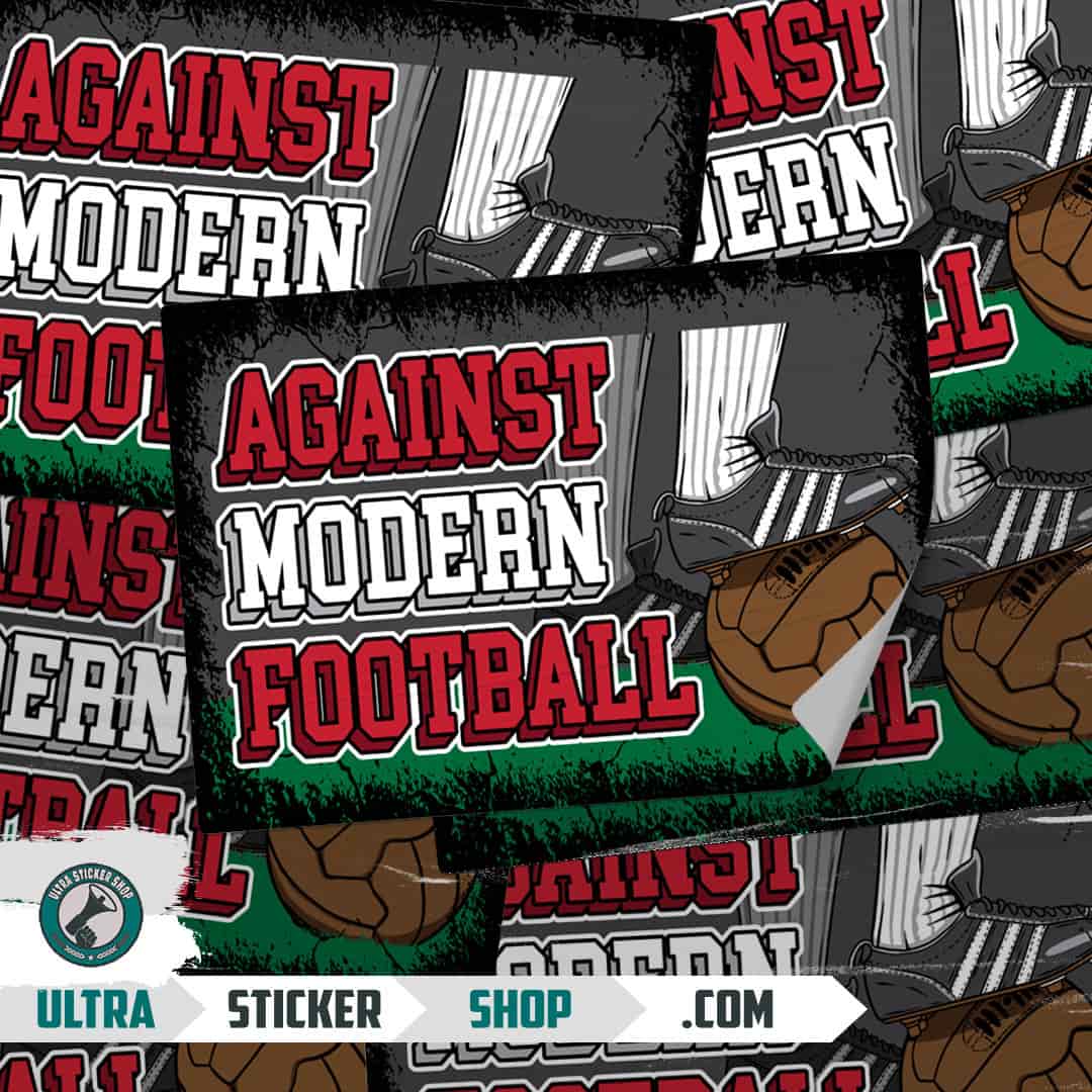 Against modern football Stickers