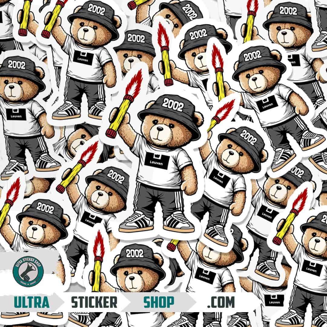 Leuven 2002 bear Stickers