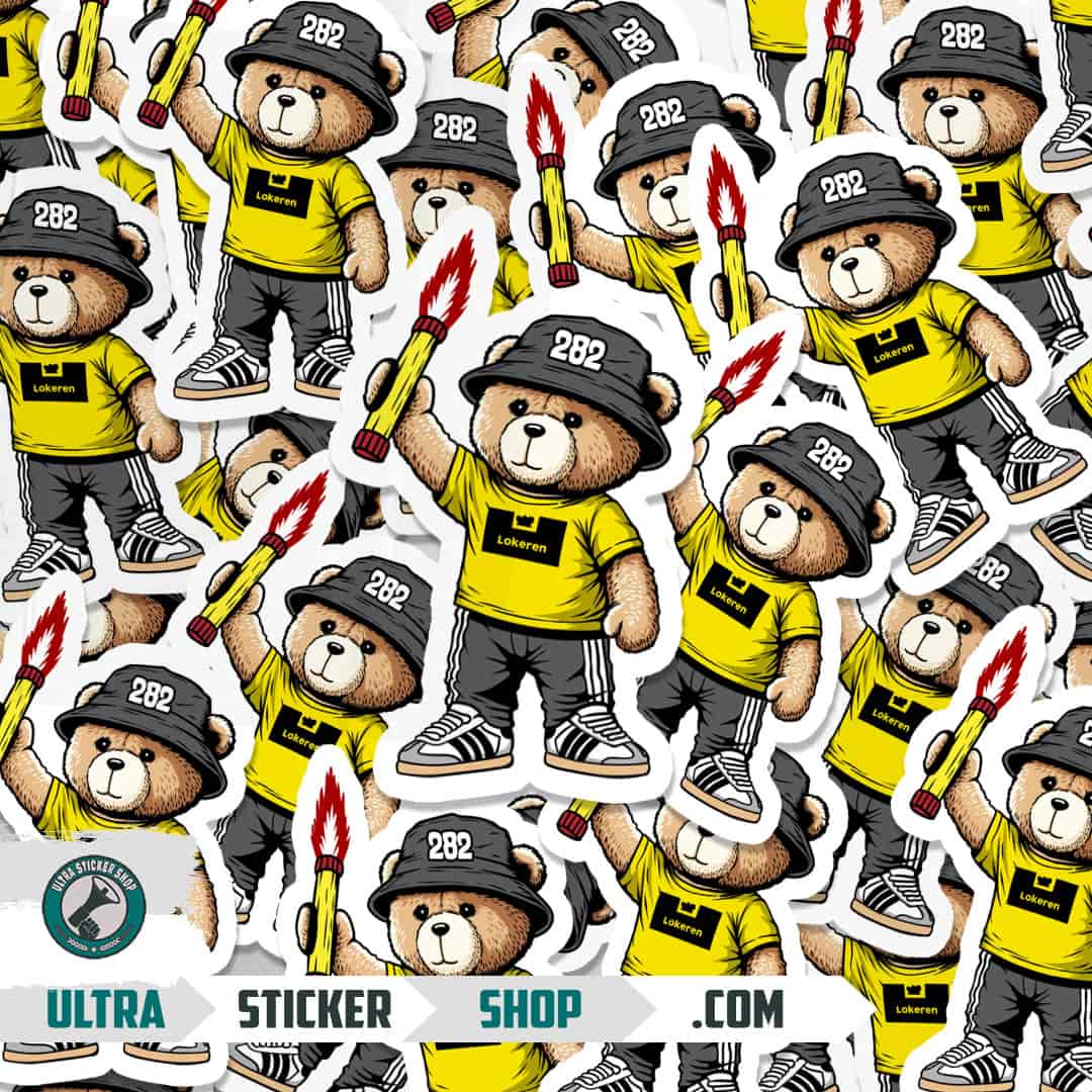 Lokeren 282 bear Stickers
