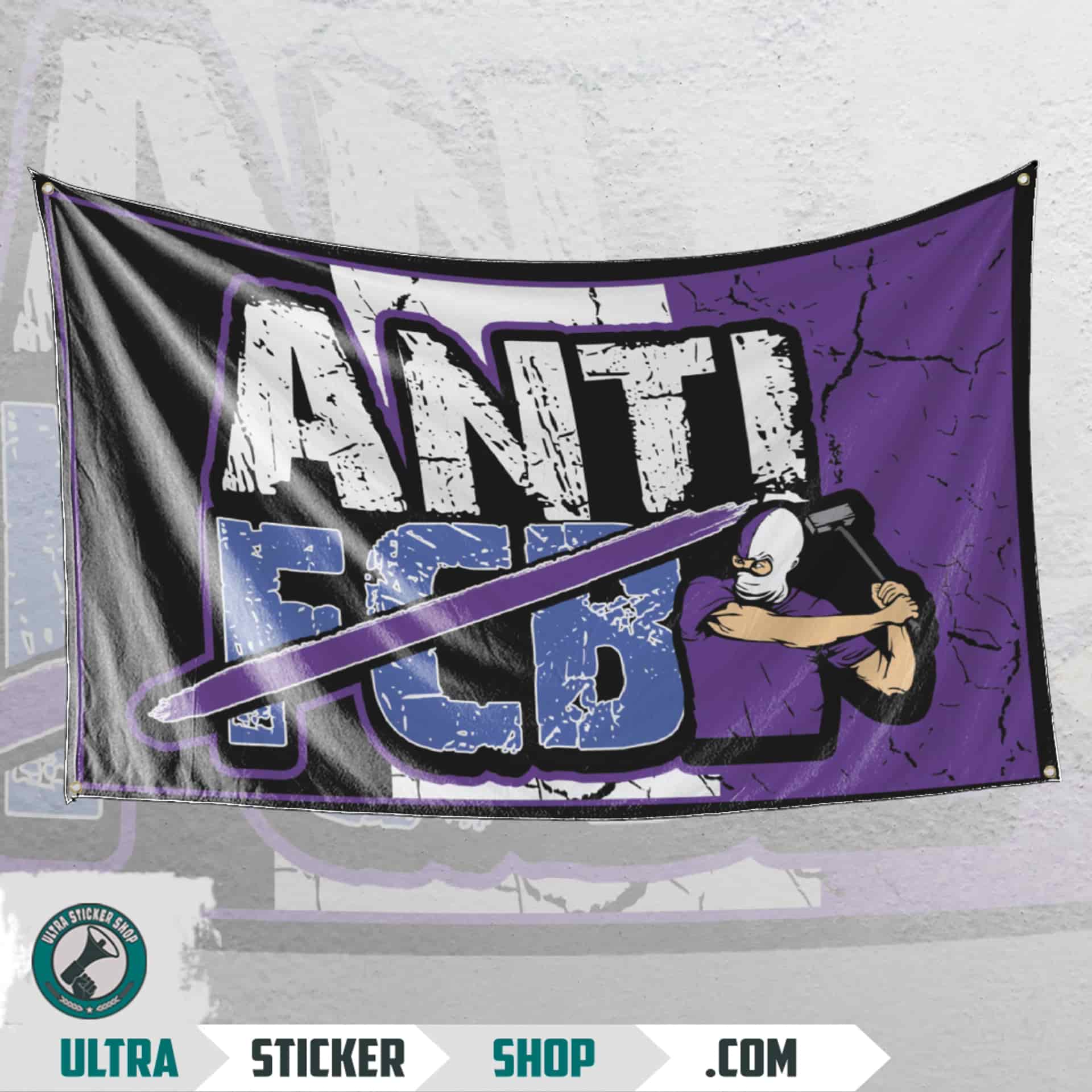 ANTI FCB Drapeau