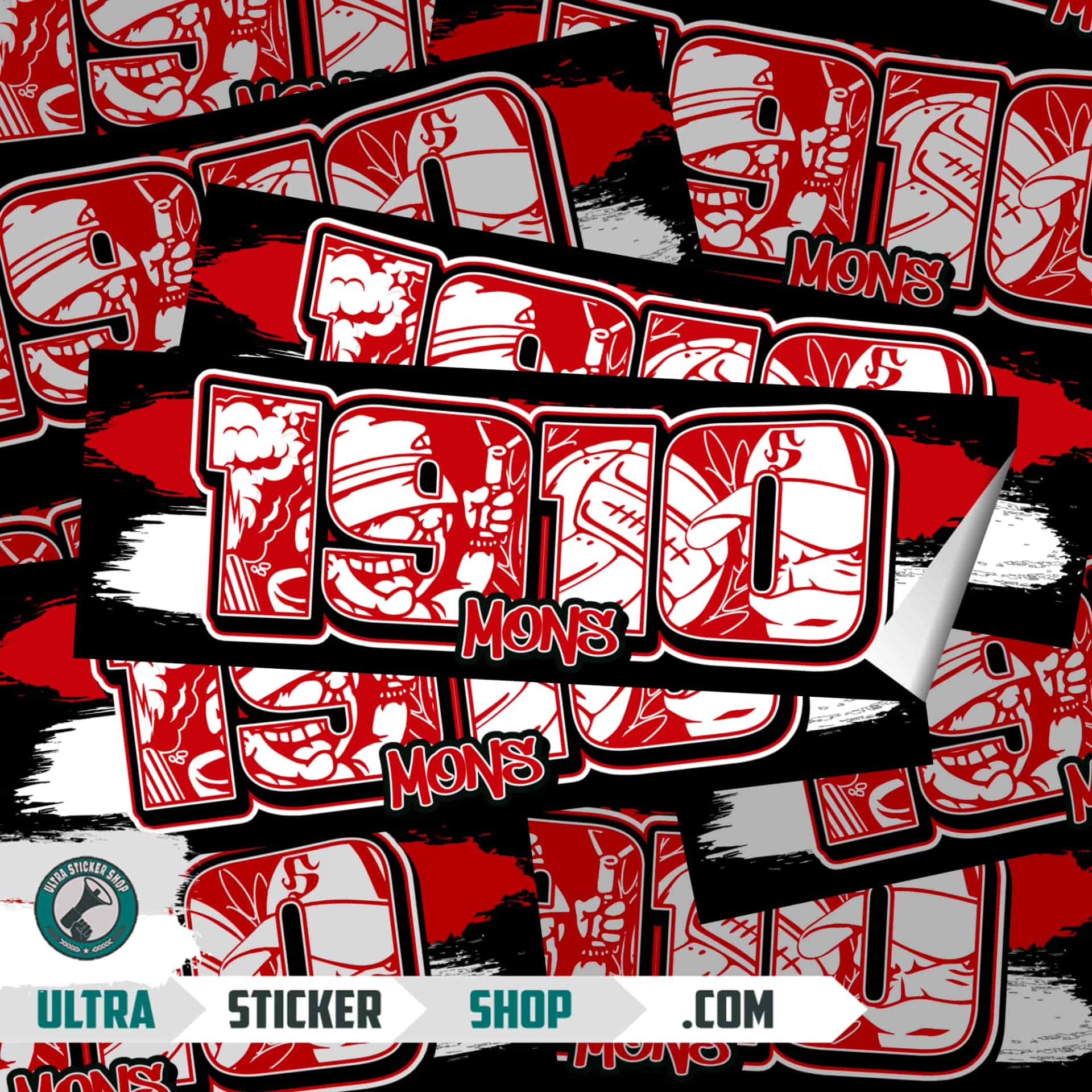 1910 Mons Stickers