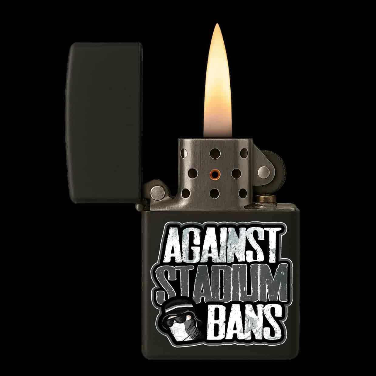 Against stadium bans! Allume-feu