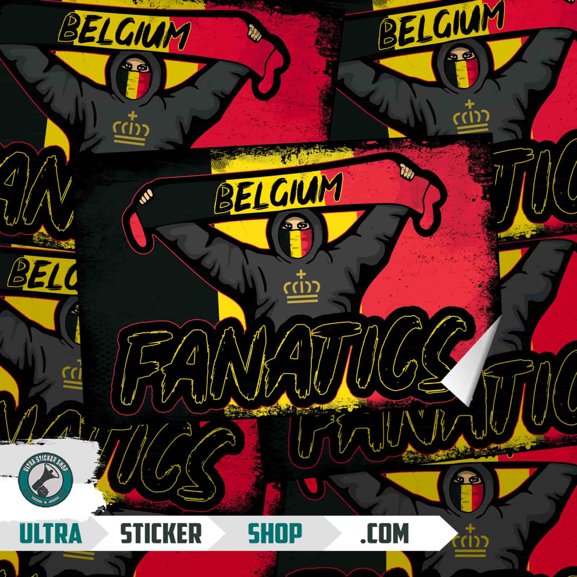 Belgium fanatics Stickers