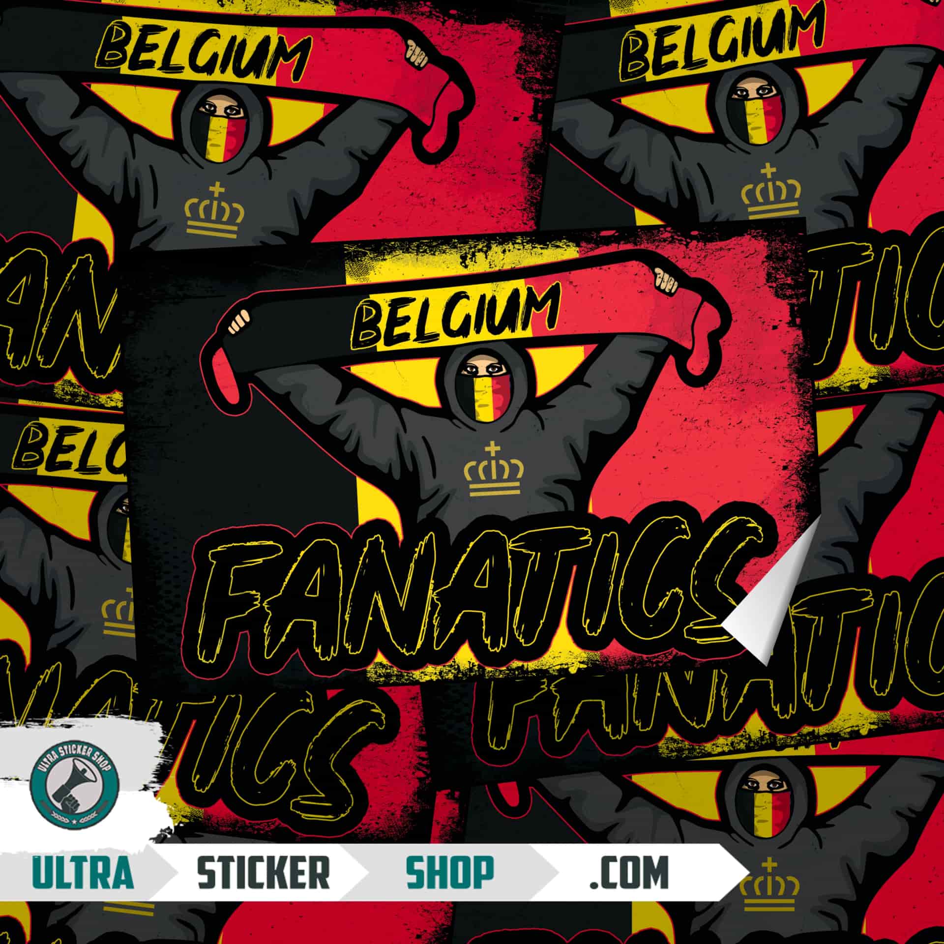 Belgium fanatics Stickers