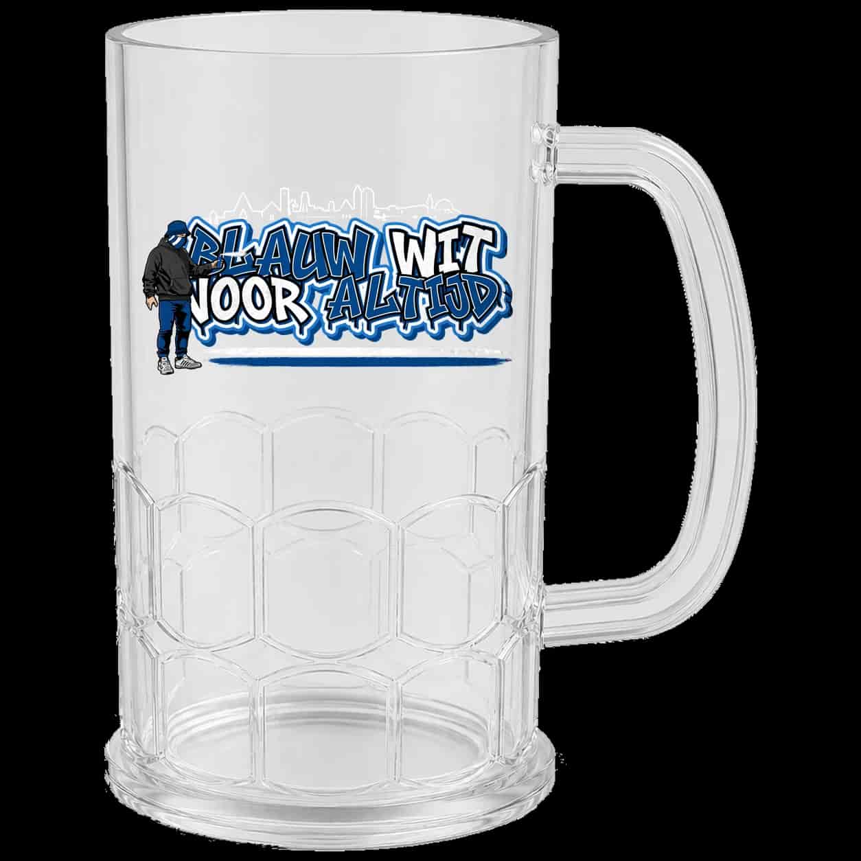 Blauw wit voor altijd Bierpul