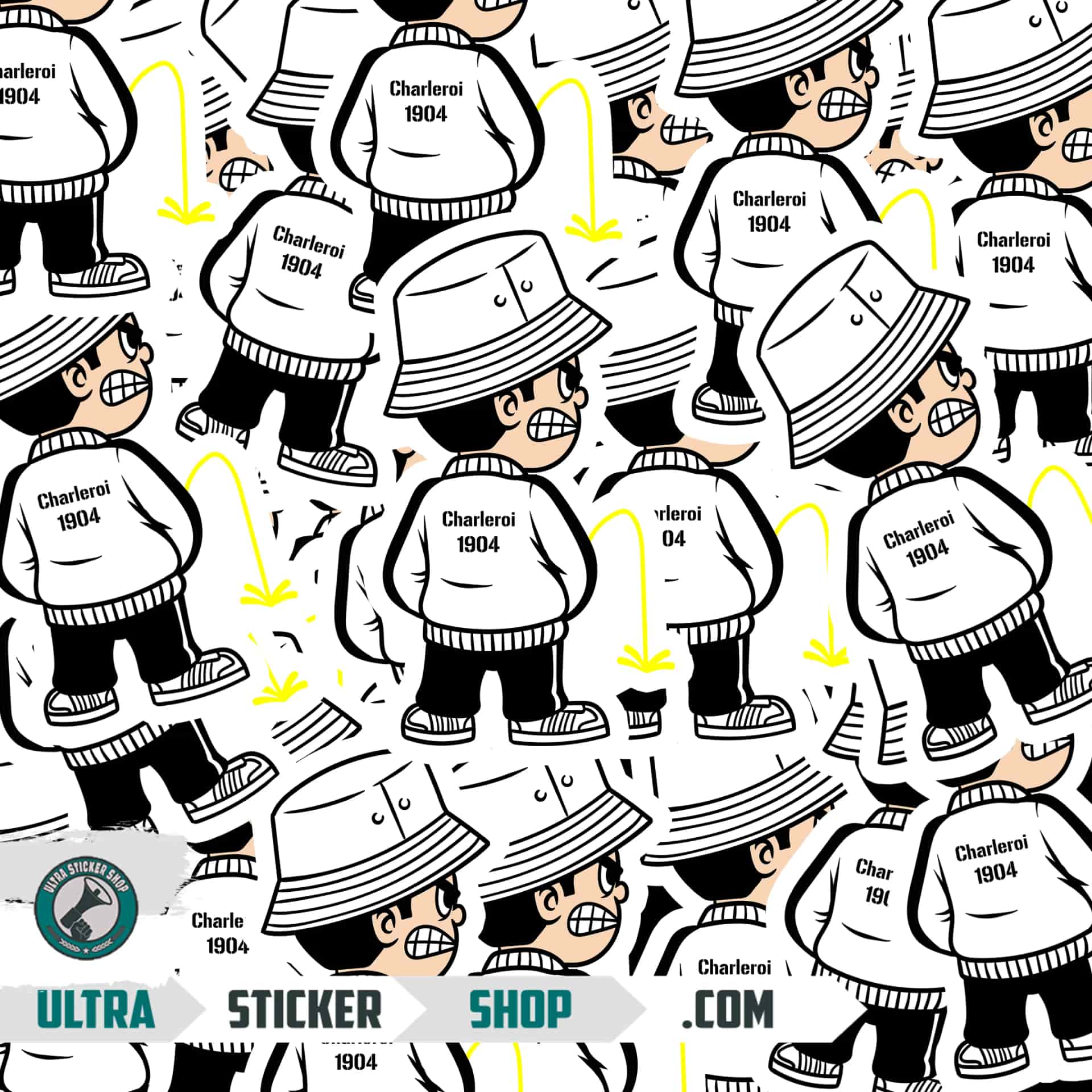 Charleroi 1904 Pee Kid Stickers