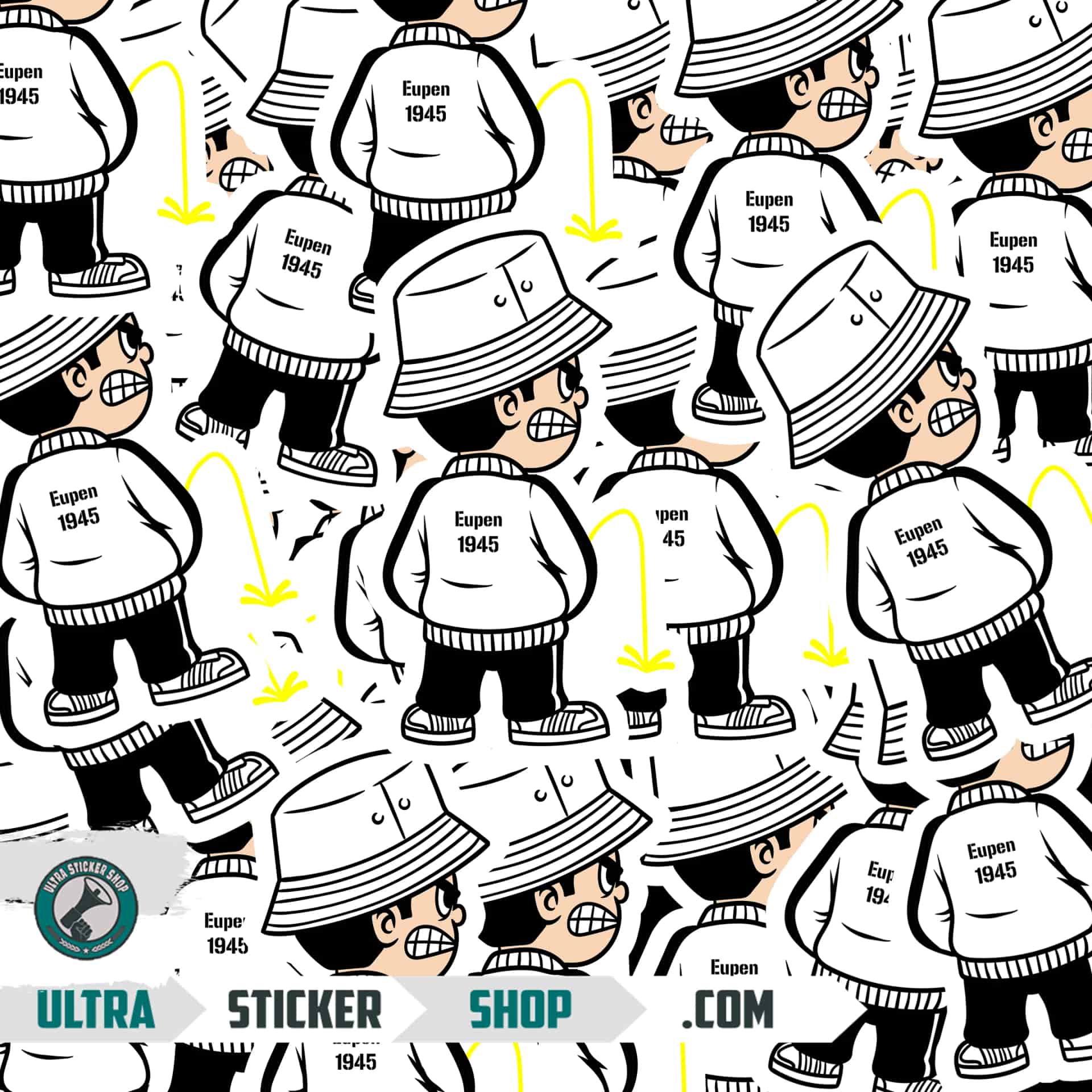 Eupen 1945 Pee Kid Stickers