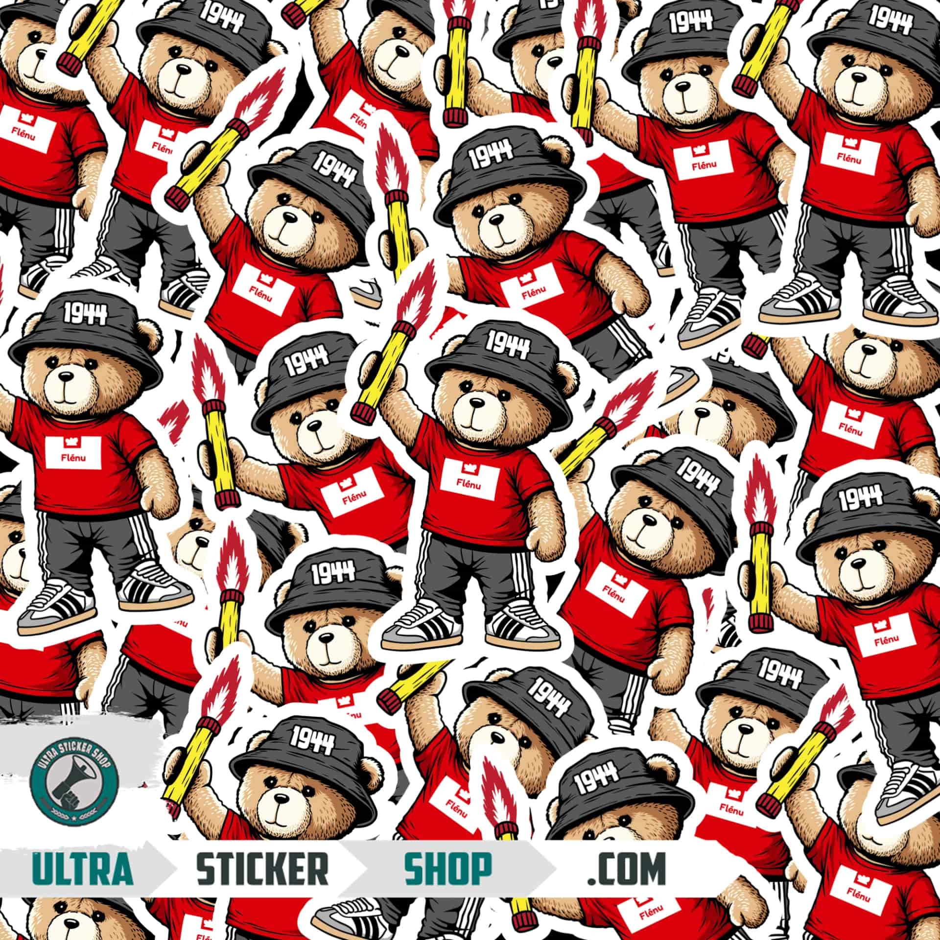 Flénu 1944 bear Stickers
