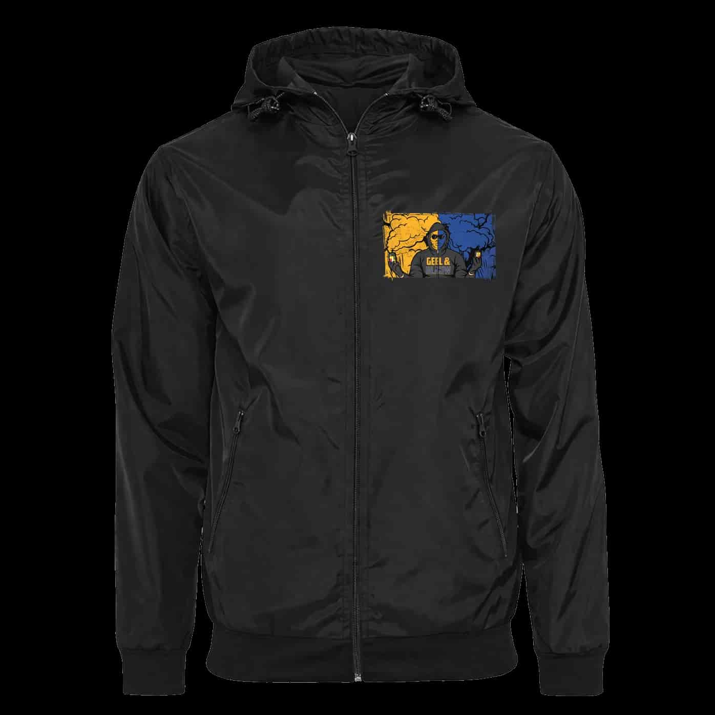Geel & Blauw Jas met afritsbare bivakmuts