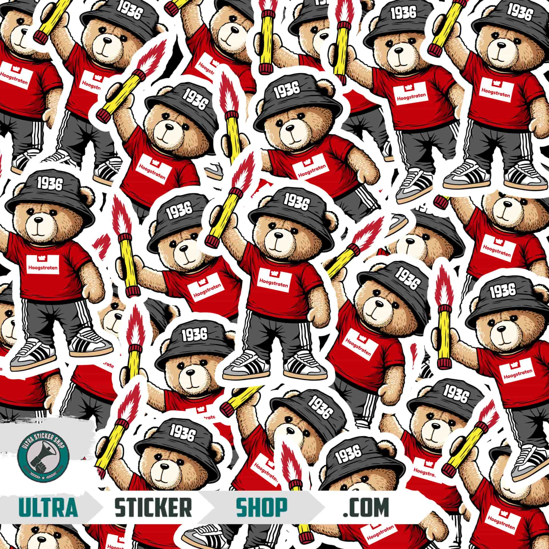 Hoogstraten 1936 bear Stickers