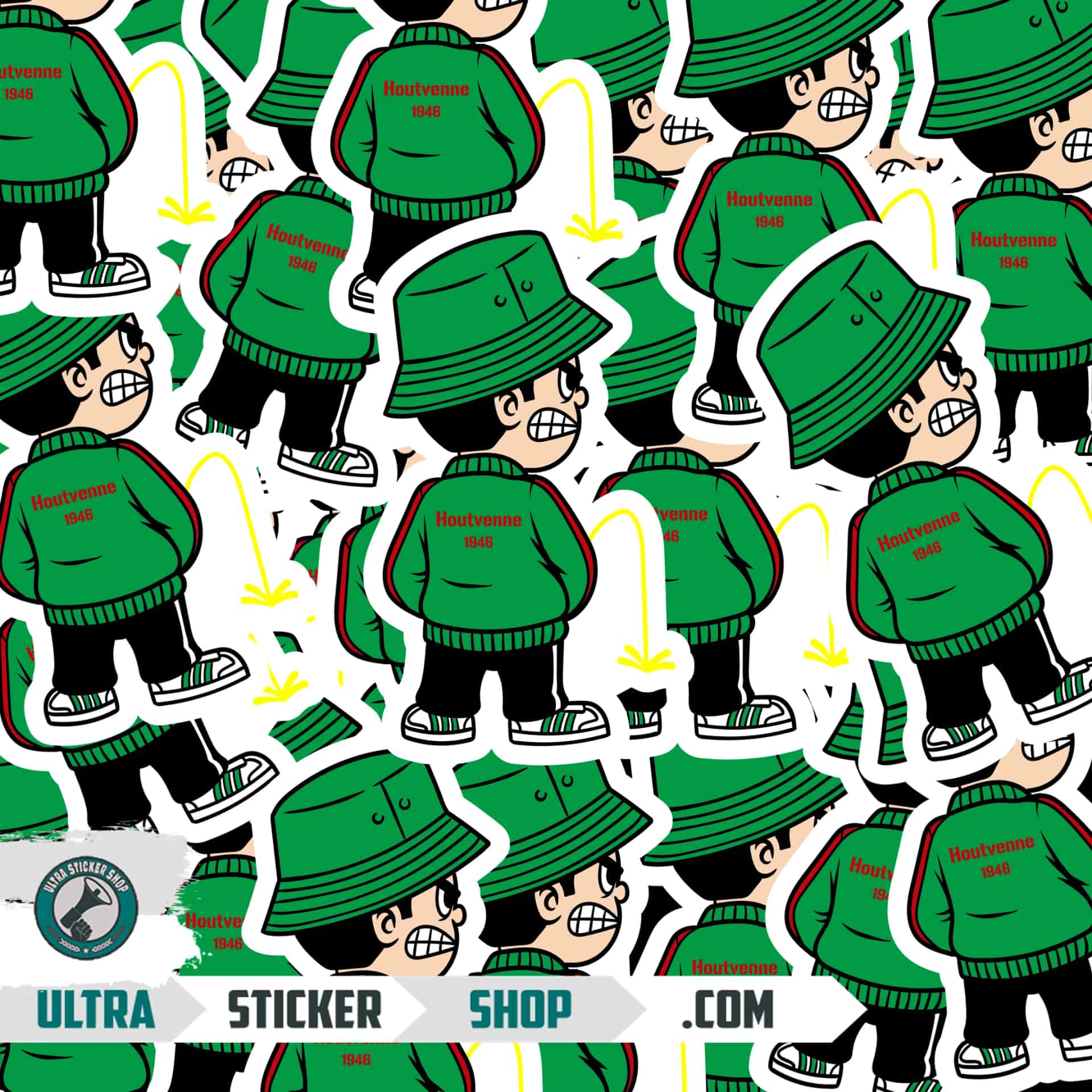 Houtvenne 1946 Pee Kid Stickers