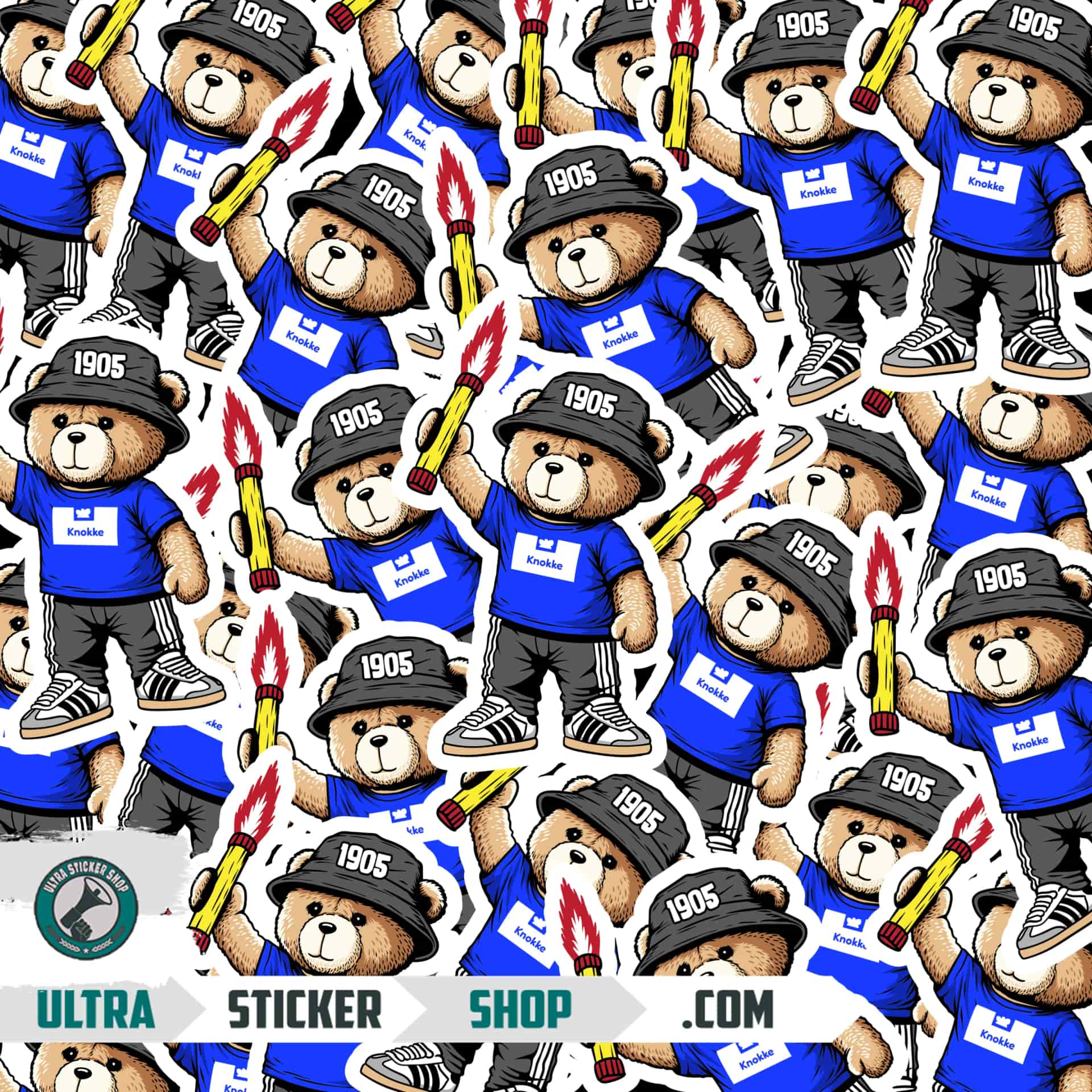 Knokke 1905 bear Stickers