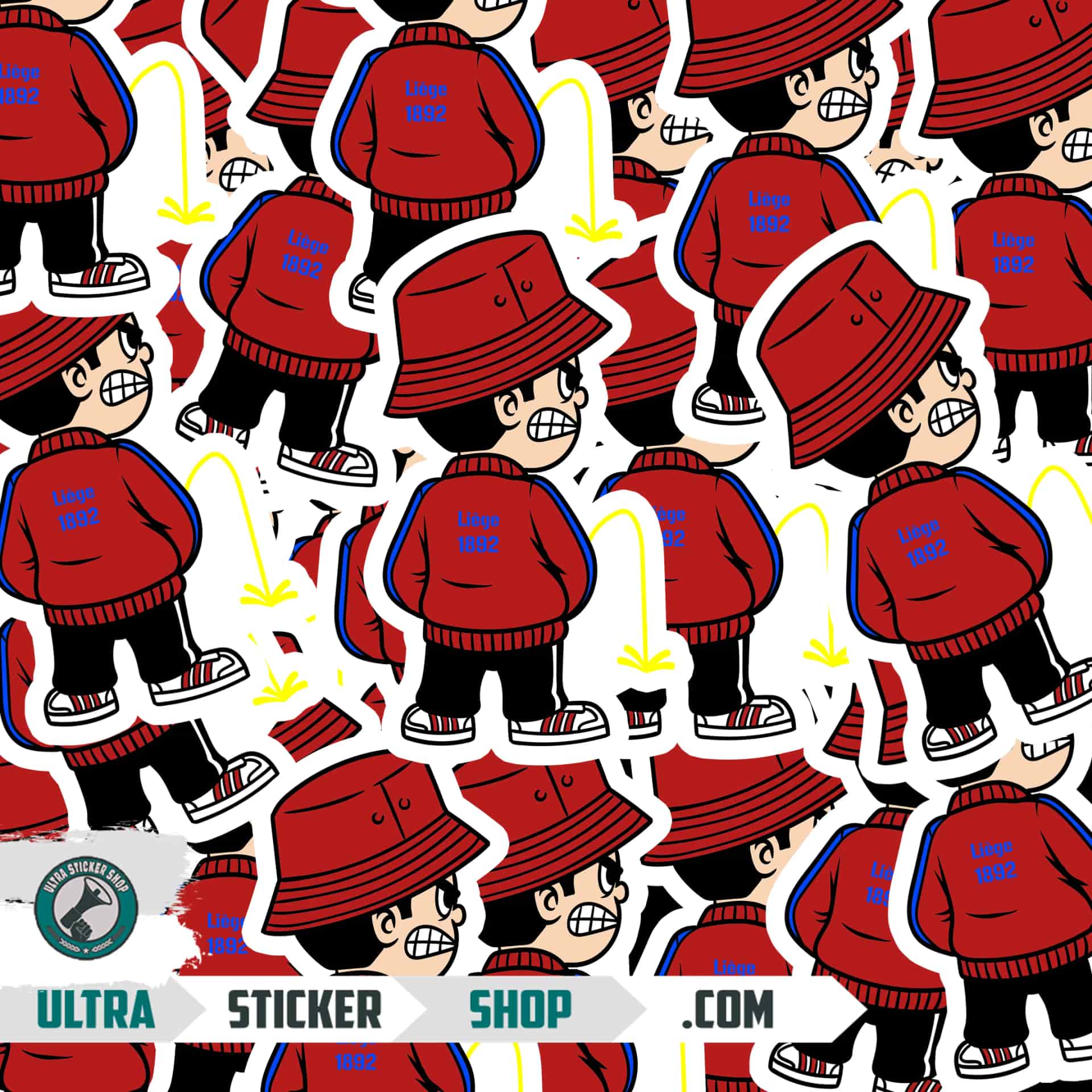 Liège 1892 Pee Kid Stickers