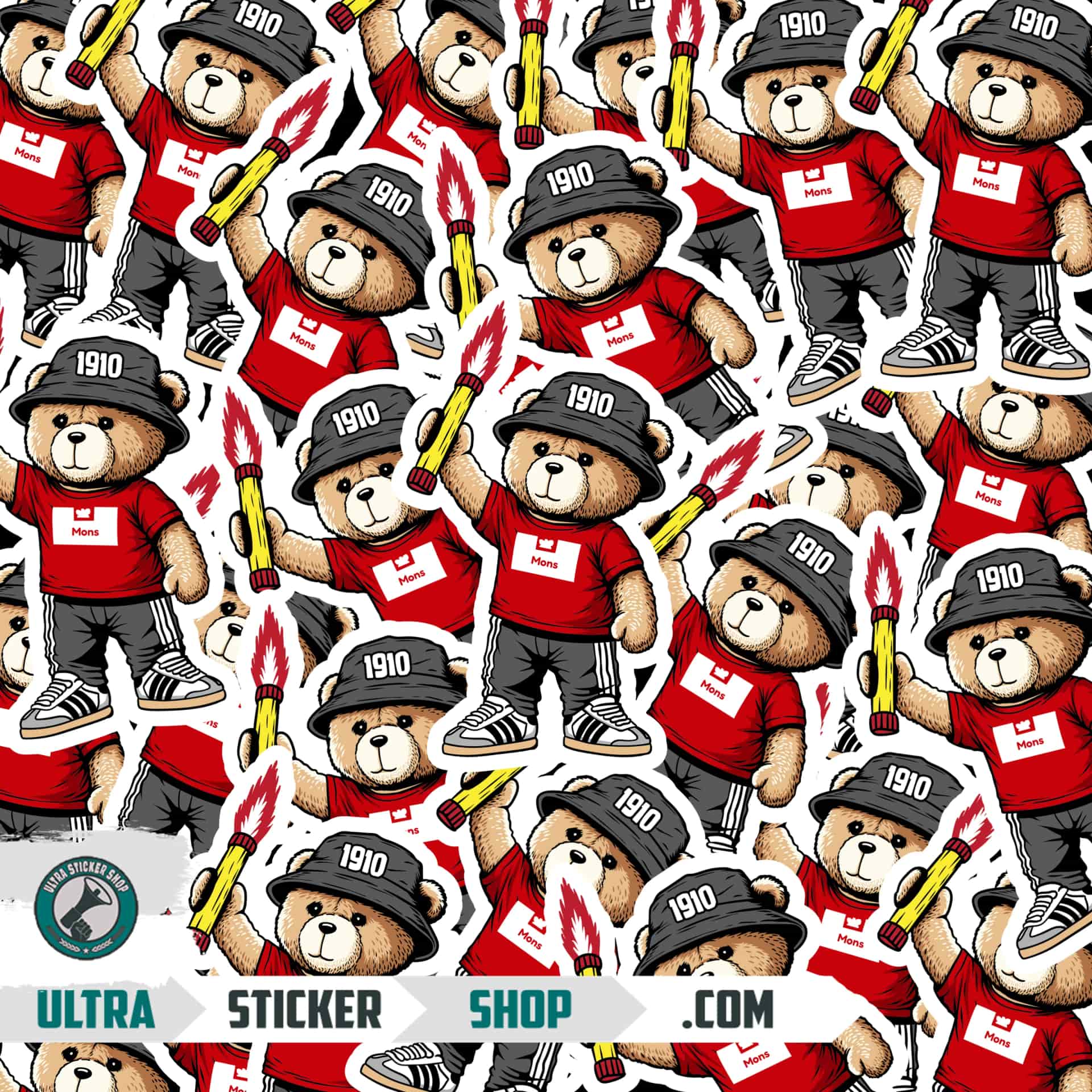 Mons 1910 bear Stickers