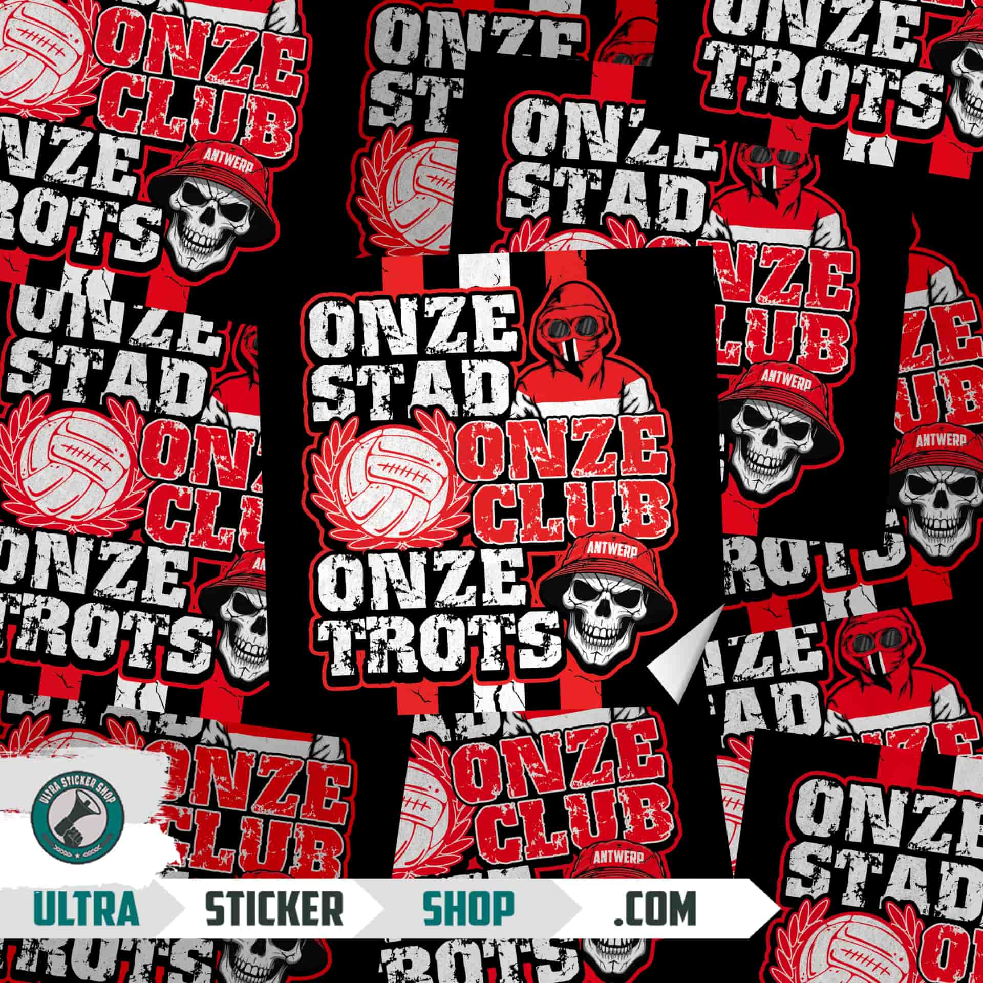 onze stad onze club onze trots Antwerp Autocollants