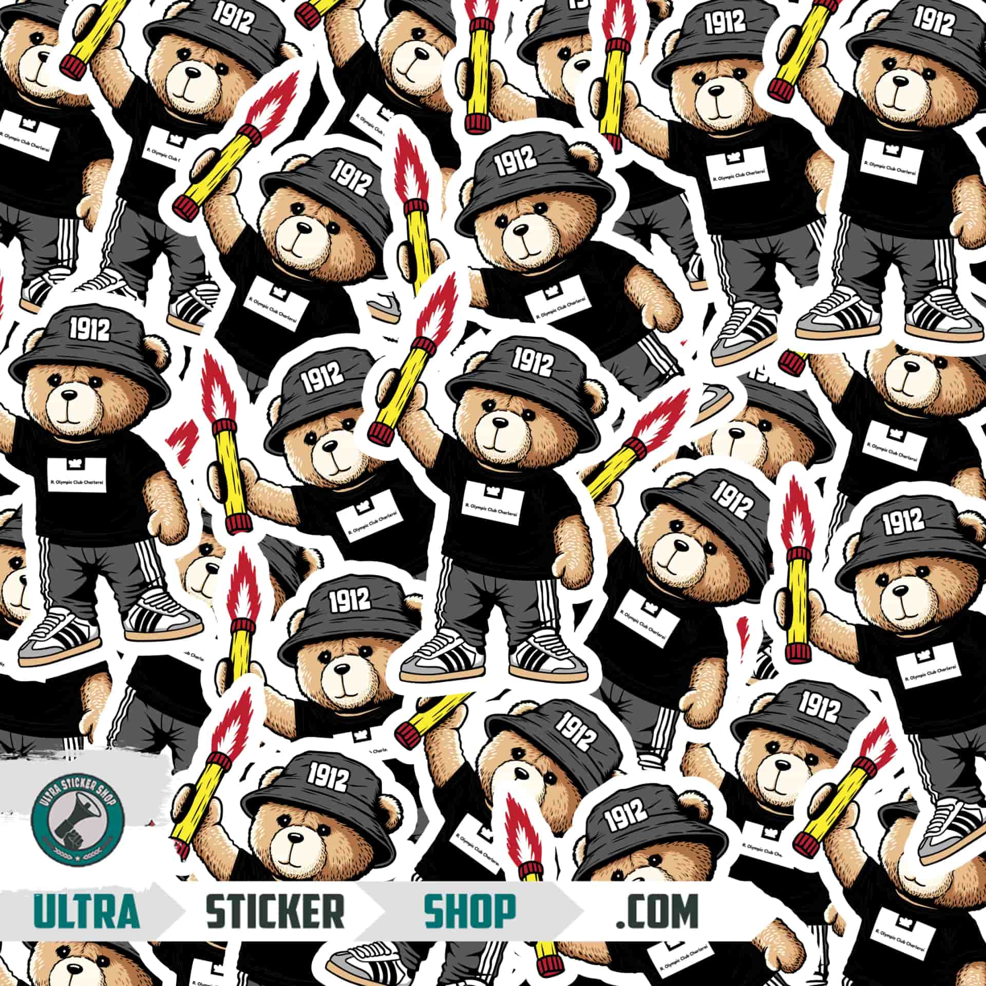 R. Olympic Club Charleroi 1912 bear Stickers