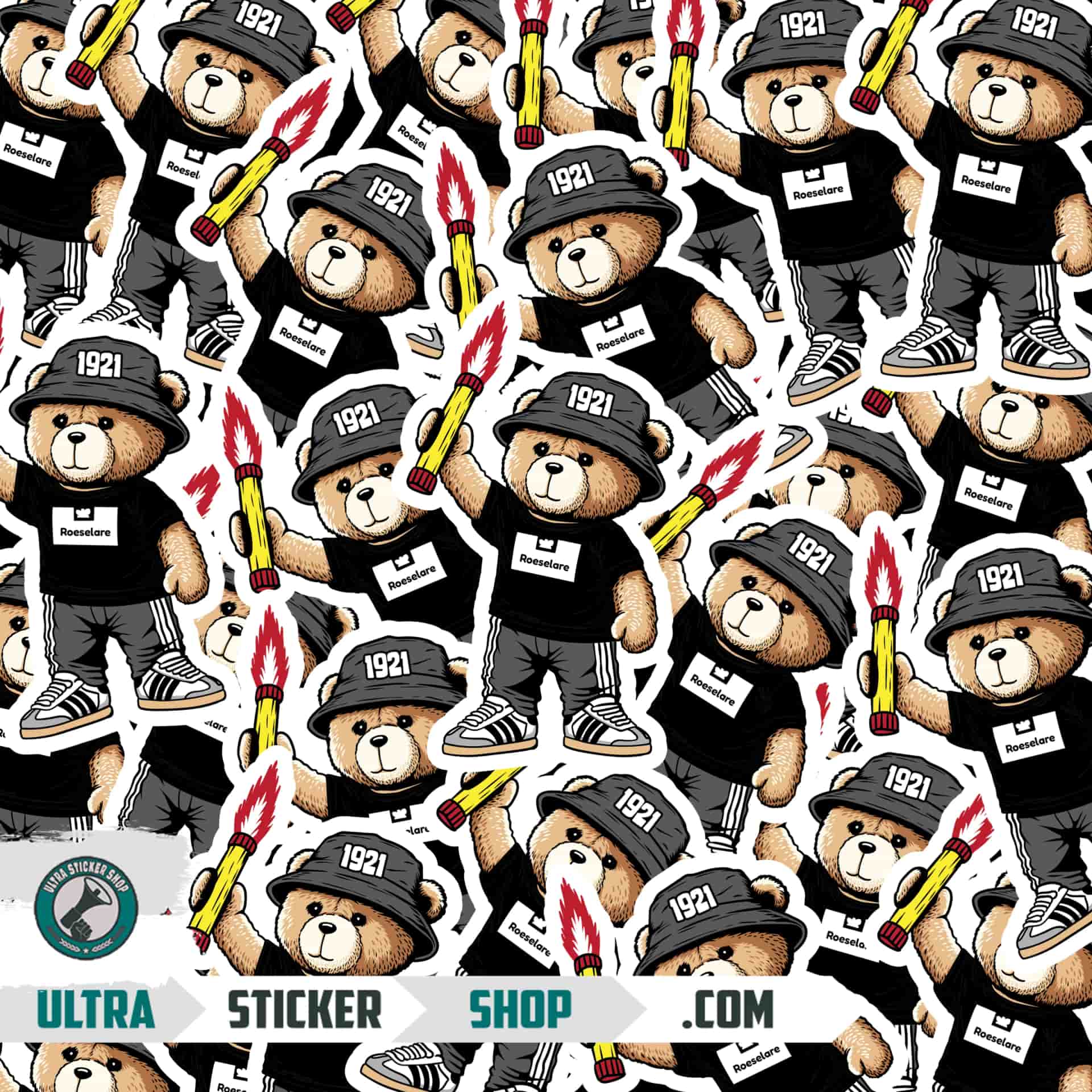Roeselare 1921 bear Stickers