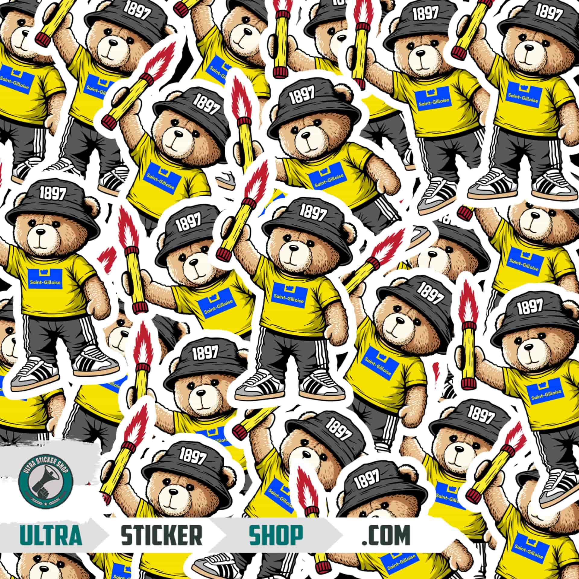 Sint-Gillis 1897 bear Stickers