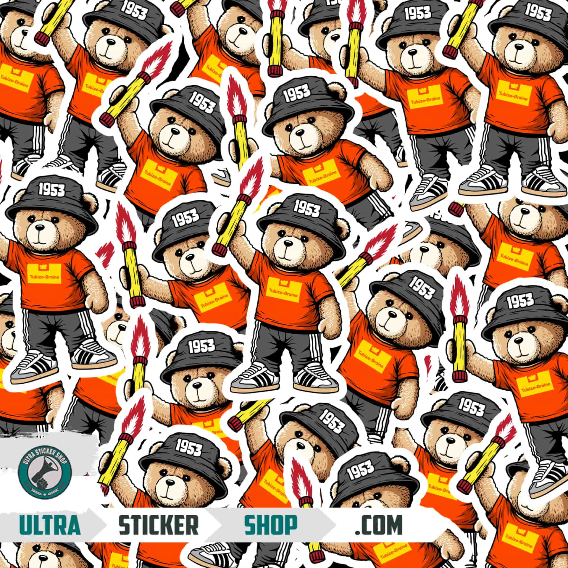 Tubize-Braine 1953 bear Stickers
