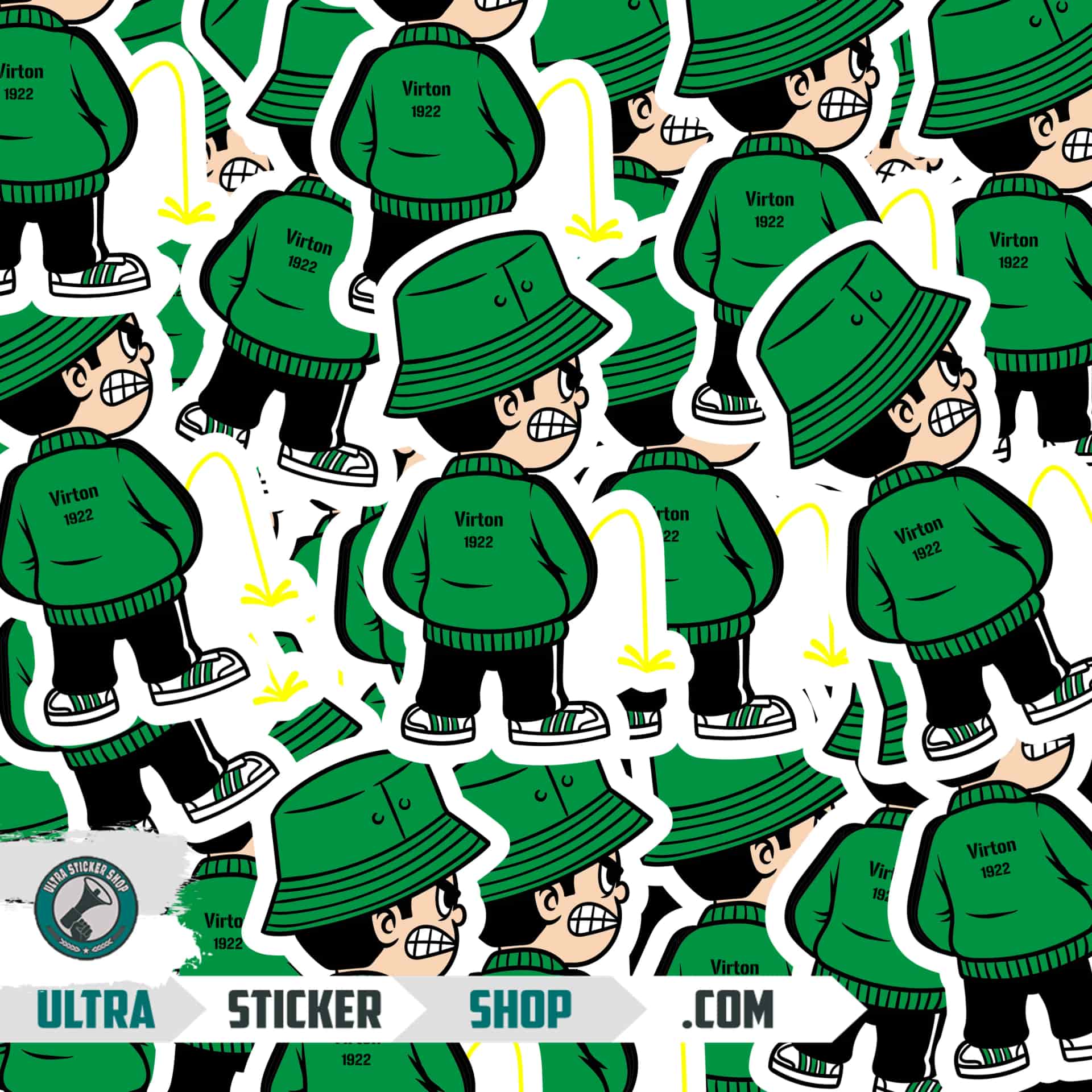 Virton 1922 Pee Kid Stickers