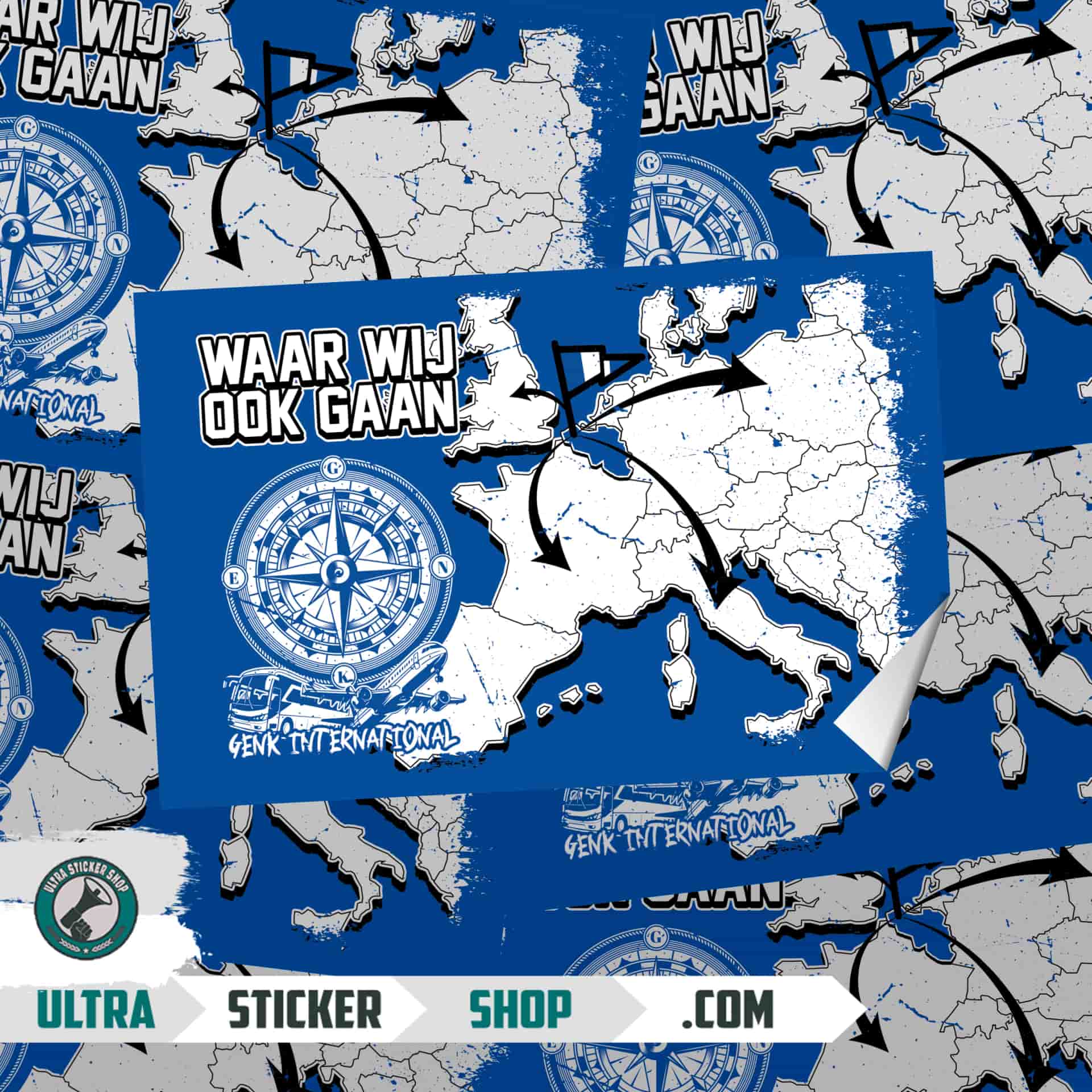 Waar wij ook gaan Genk Stickers