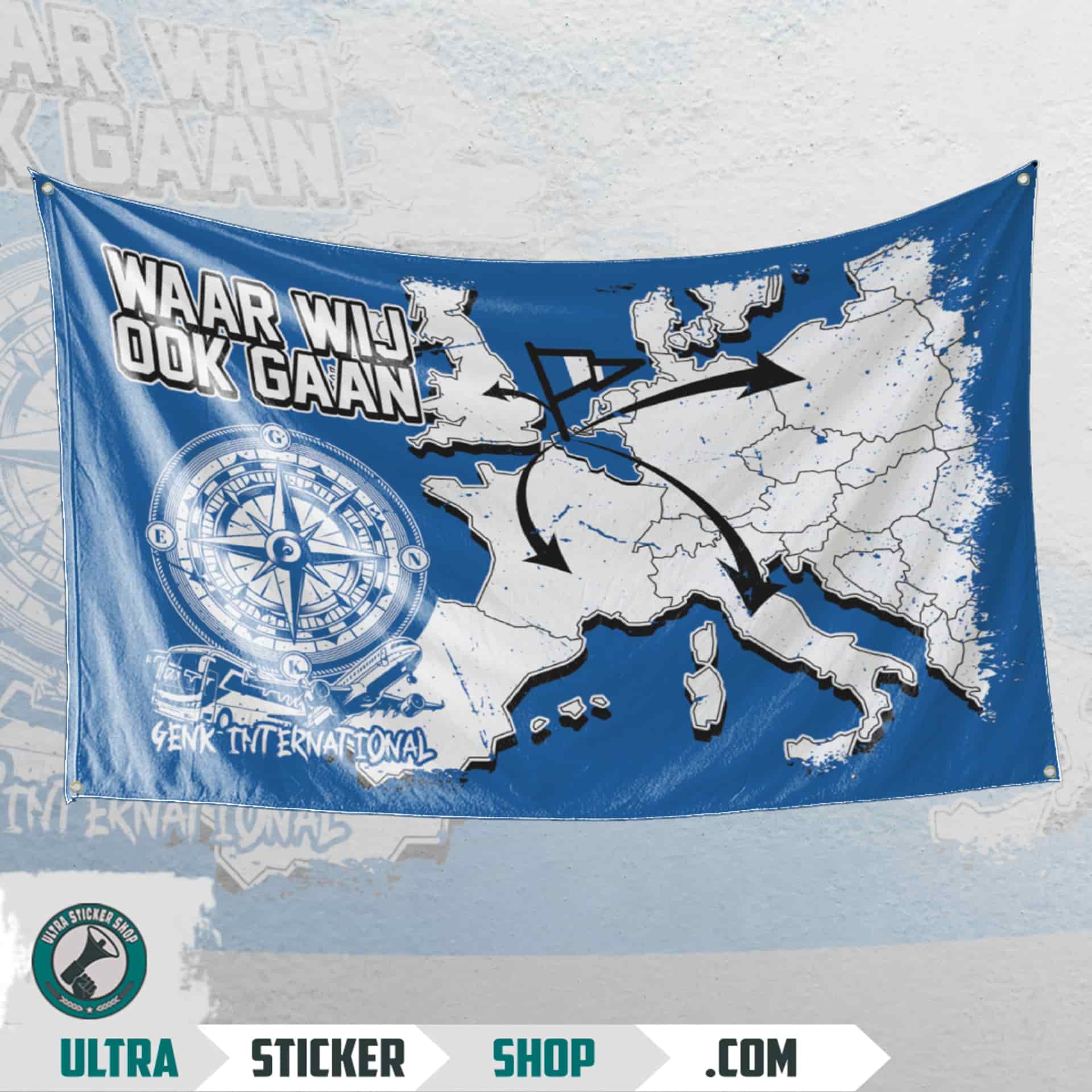 Waar wij ook gaan Genk Vlag